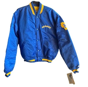 Vintage Milwaukee Brewers Starter Satin Jacke Gr. XL mit Etikett - Bild 1 von 16
