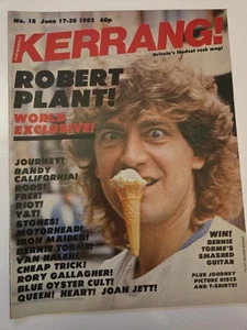 Kerrang Magazine No 18 1982Robert Plant Led Zeppelin Iron Maiden Van Halen Queen - Picture 1 of 4
