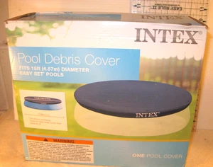 Intex 28023E Pool Cover: for 15ft Round Easy 13'11" (Round), Dark - Picture 1 of 5