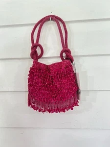 Neu Zara Woman rosa Pailletten Perlen Bucket Handtasche klassisch Party Handtasche Y1075C - Bild 1 von 16