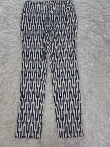 Spartina women's sz. S blue and white design pull on pants. Exc. quality & cond - Picture 1 of 9