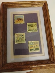 U.S. POSTAL SERVICE FRAMED STAMP PIN SET "STAMP COLLECTING" 4 PINS 20th... - Picture 1 of 7