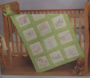 Noah's Ark 9" Nursery Stamped Embroidery Quilt Squares, Jack Dempsey Needle Art - Picture 1 of 3