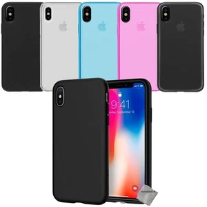 Housse etui coque pochette silicone gel fine pour Apple iPhone X + film ecran - Photo 1 sur 4