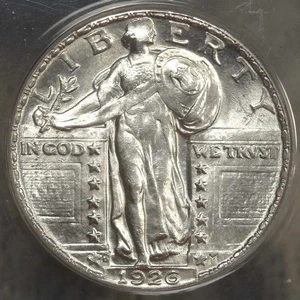 1926-D Standing Liberty Quarter, Choice Uncirculated ANACS MS-63 - Picture 1 of 5