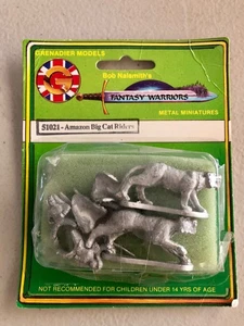 Grenadier Miniatures Pack #51021 Amazon Big Cat Riders Dungeons & Dragons D&D - Picture 1 of 1