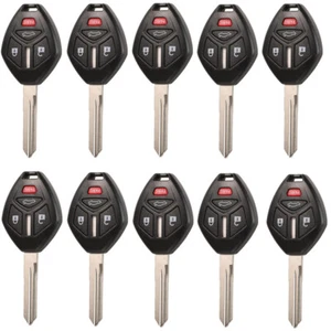 10Pcs For Mitsubishi Galant Lancer Endeavor Eclipse 4 Buttons Key Case Shell Fob - Picture 1 of 3
