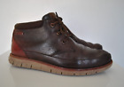 Brown leather lace up men comfort walking derby ankle boots shoes size 8 Barbour