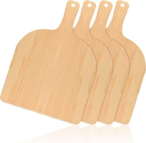 4 Pcs Wood Pizza Peel Paddle Natural Board Handle Spatula Cutting Restaurant - Picture 1 of 6