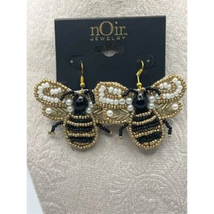 Pendientes de abeja con cuentas nOir Joyería Multicolor Tema Naturaleza Cierre de alambre O38 - Imagen 1 de 6