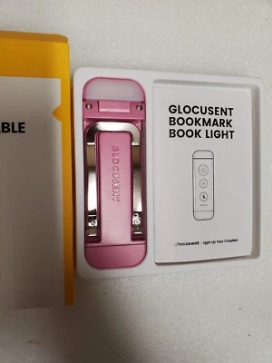 Glocusent USB Rechargeable Book Light for Reading  Portable Clip-on LED Pink - Image 1 of 4