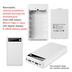 1 Pc 6×18650 Battery Charger Box Power Bank Case DIY 2 USB Ports Without Batte y