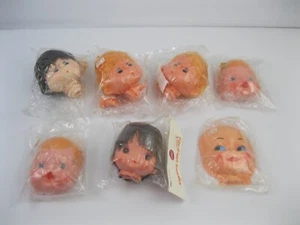 Doll Heads Hands Bottle Craft Making Lot Zims Korea Hong Kong Hair Face Vintage - Picture 1 of 14