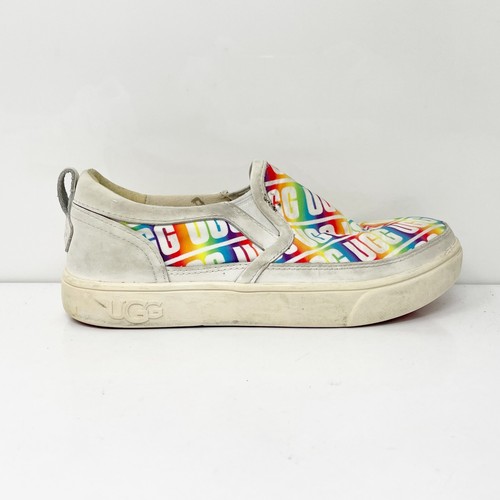 Scarpe sneakers casual UGG bambina Caplan 1107976K bianche punta tonda slip on taglia 1