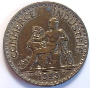 1923 France 2 Francs Circulated - Picture 1 of 2
