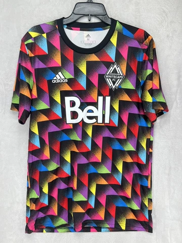 Vancouver Whitecaps FC Adidas MLS Pride 2022 Pregame Jersey - Men's M - HN4127 Cover