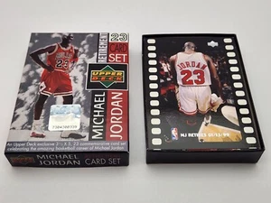 Upper Deck Exclusive Michael Jordan Retirement Complete (NOT SEALED) 23 Card Set - Picture 1 of 19