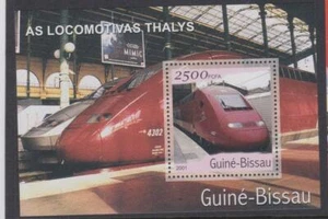 LRT104 - LOCOMOTIVE RAILROAD TRAIN STAMPS GUINEA BISSAU 2001 SPEED TRAINS MNH - Picture 1 of 1