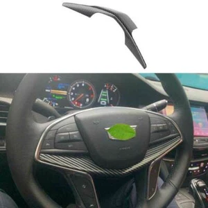 For Cadillac CT6 CT6-V 2016-2020 Carbon Fiber Steering Wheel Sheet Cover Trim 1X - Picture 1 of 9
