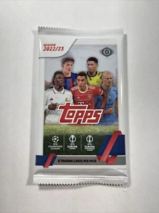 2022-23 Topps UEFA Club Competions Soccer Factory Sealed Hobby Pack! 8 Karten! - Bild 1 von 2