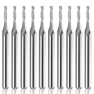 10 piezas (1,5 mm) vástago de 1/8" broca CNC fresadora de extremo brocas de enrutador CNC nariz plana carburo - Imagen 1 de 7