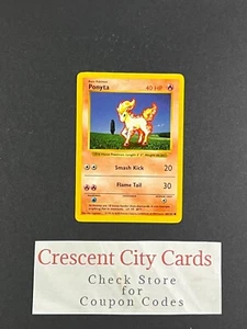 1999 Pokemon TCG Ponyta 60/120 Shadowless Fire WOTC Vintage MP FREE Shipping - Picture 1 of 2