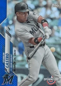 2020 Topps Opening Day STARLIN CASTRO Blue Foil #181 Marlins QTY Avail - Picture 1 of 1