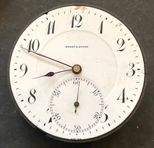 Antique Zenith Pocket Watch Movement Parts Perry & Stone 12s 17j Swiss - Picture 1 of 2