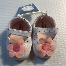 Gerber Baby Girl Daisy Polka Dot Soft Sole Crib Shoes 0-3 Months NEW