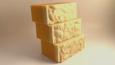 Naked Beach-Ginger & Peach-Homemade Cold Processed Soap-Huge 5 to 6oz Bar - Image 1 of 4