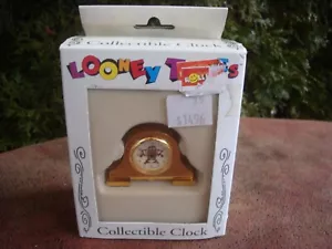 Looney Tunes Tasmanian Devil Taz Collectible Miniature Clock (1996) 1-3/8" tall - Picture 1 of 14