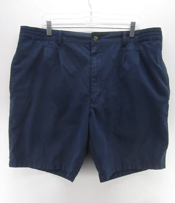 Pantalones Cortos VINTAGE Bugle Boy Hombres 38 Azul Chino Caquis Pliegues Sueltos Cintura Elástica Años 90 Foto 1 de 4