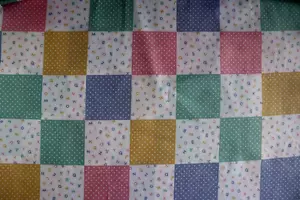 Baby Blocks ABC Dots Patchwork Pastel Cheaters Quilt Fabric Nursery BTY - Picture 1 of 5