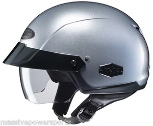 HJC IS-Cruiser Motorcycle Half Helmet Silver XL Extra Large Sunshield DOT - Picture 1 of 2
