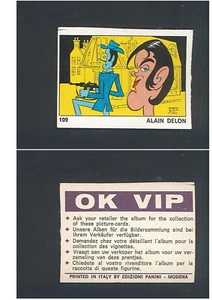 Figurina Ed.Panini OK VIP n.109 Alain Delon con Velina! 1973 ▓ - Imagen 1 de 1