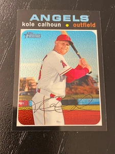 2020 Topps Heritage Kole Calhoun Chrome /999 Los Angeles Angels - Picture 1 of 2