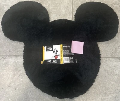 Alfombra de baño acolchada Disney Mickey Mouse Icon orejas clásicas negras 24” x 30” ¡¡NUEVA!!! Foto 1 de 4