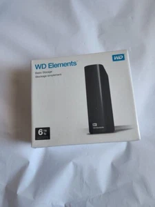 Disque dur externe de bureau WD Western Digital Elements 6 To USB 3.0 - Noir - Photo 1/5