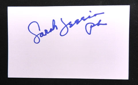 Sarah Jessica Parker Signed Autograph Index Card Cover