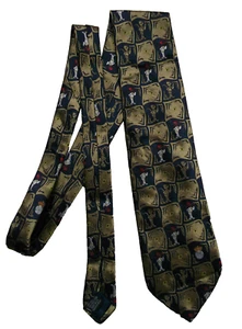 Vintage CRICKET Tie Mens Necktie Retro SILK RAJ MARU BENEFIT YEAR - Picture 1 of 6
