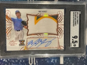 Max Muncy 2021 Leaf Trinity Clear Bronze Patch Autograph SGC 9.5 **PLEASE READ** - Picture 1 of 3