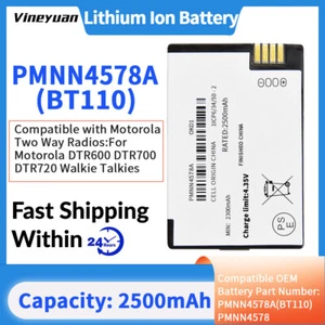 PMNN4578A (BT110) 2500mAh Akumulator litowo-jonowy do radia Motorola DTR600 DTR700 DTR720 - Zdjęcie 1 z 12