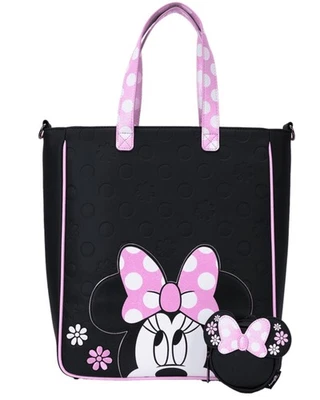 Loungefly Minnie Mouse Floral  Tote/Crossbody w/Coin Purse - NWT - Image 1 of 4