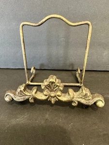 Rustic Metal Display Stand Plate Book Photo Holder Plaque - Picture 1 of 6
