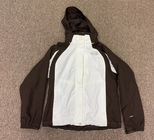 THE NORTH FACE Hyvent Damen Gr. M Regenmantel Jacke mit Kapuze braun/weiß - Bild 1 von 14
