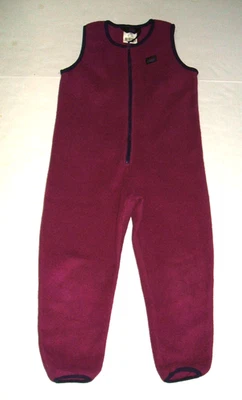 Pantalones de lana REI mono con tirantes completo de una pieza niña 6 7 rosa magenta Foto 1 de 4