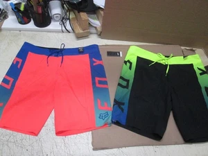 FOX MOUNTAIN-BIKE BMX ATV MX MOTOCROSS SHORTS - BOARDSHORT 34"-19" - 2 FOR 1 - Picture 1 of 4