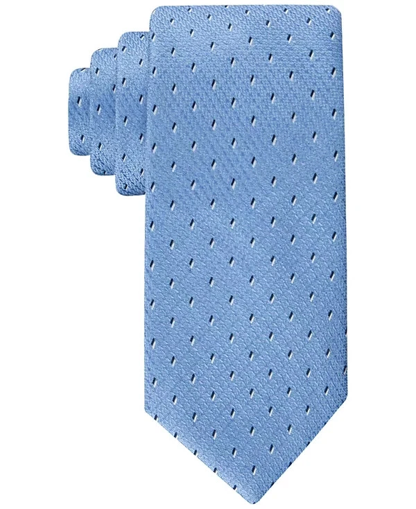 Corbata Tommy Hilfiger para hombre con textura geoimpresión - azul pastel claro Foto 1 de 1
