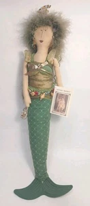 Carmen Manago Mermaid Cloth Doll Green 23 Inches 2001 New With Tags - Picture 1 of 8