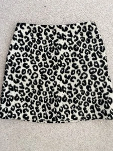NWT Maje Jazara Snow Leopard Wool Mini Skirt Size 36 - Picture 1 of 2